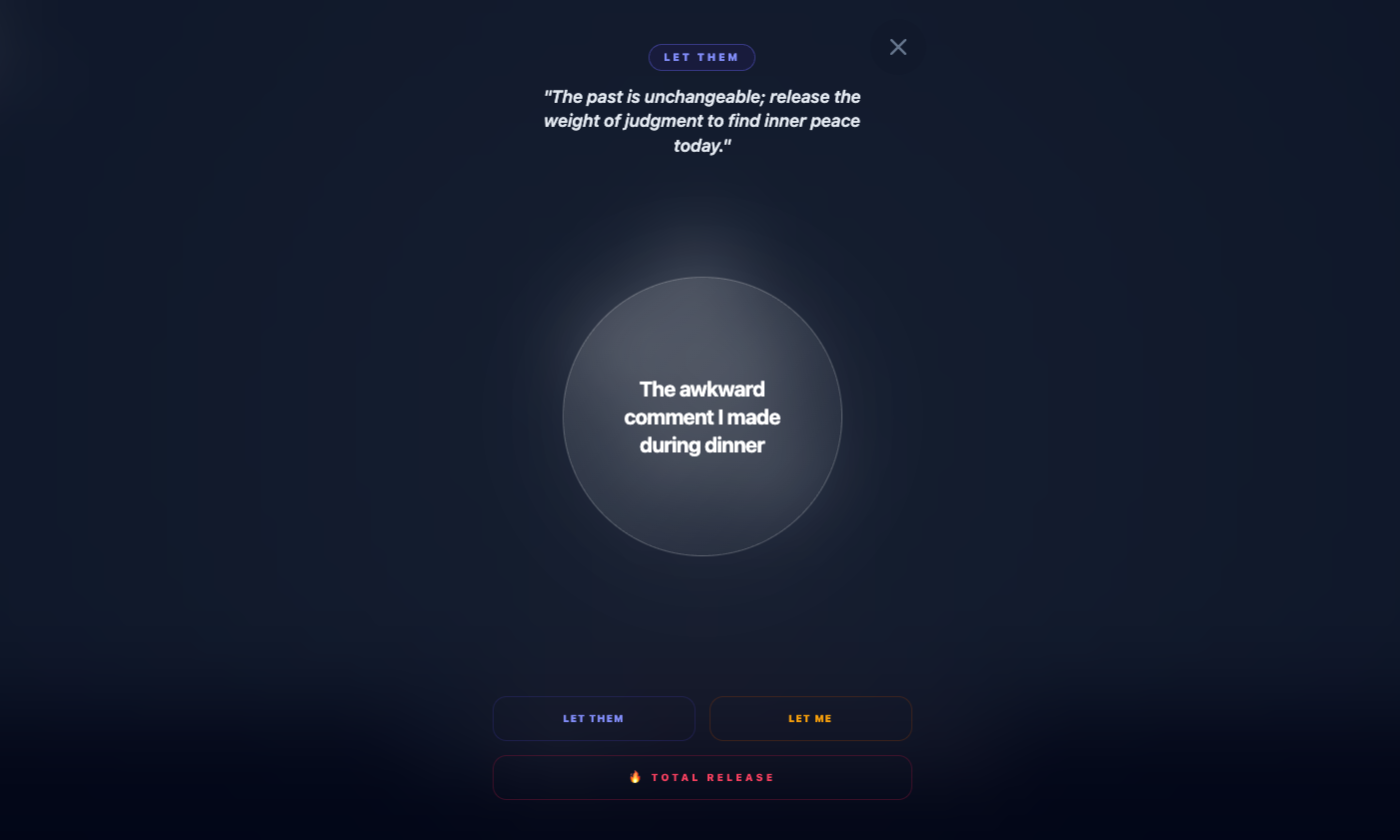 Let Me triage - AI reframe with swipe gesture